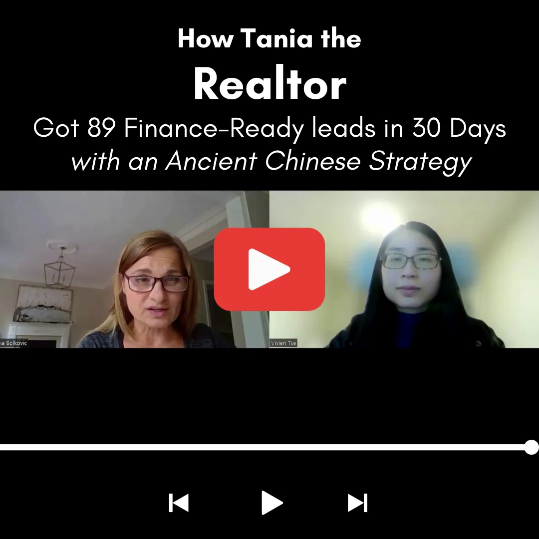 Here's an image of our recent interview with Tania who generated 89 Finance-Ready Leads in 30 Days