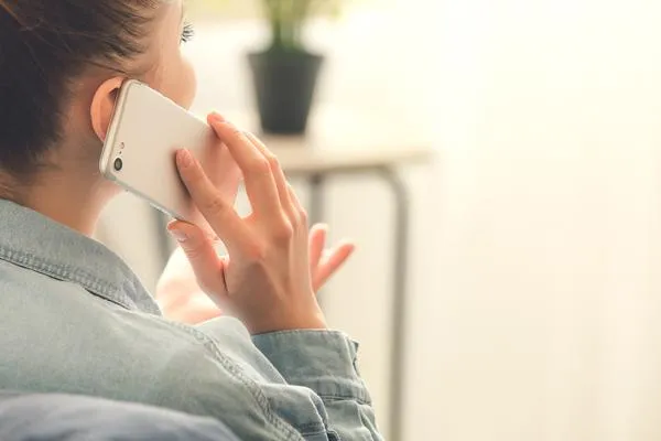 woman talking on cell phone