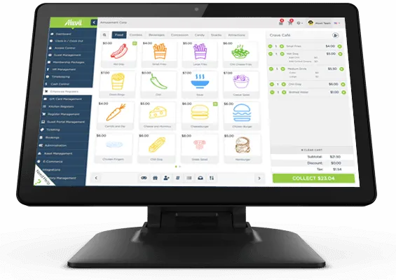 Aluvii Cloud Amusement Management Interface Dashboard