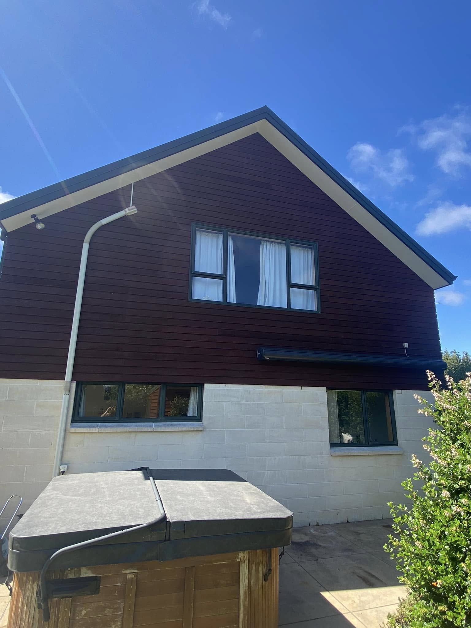 feature wall painting Christchurch bold colour exterior home