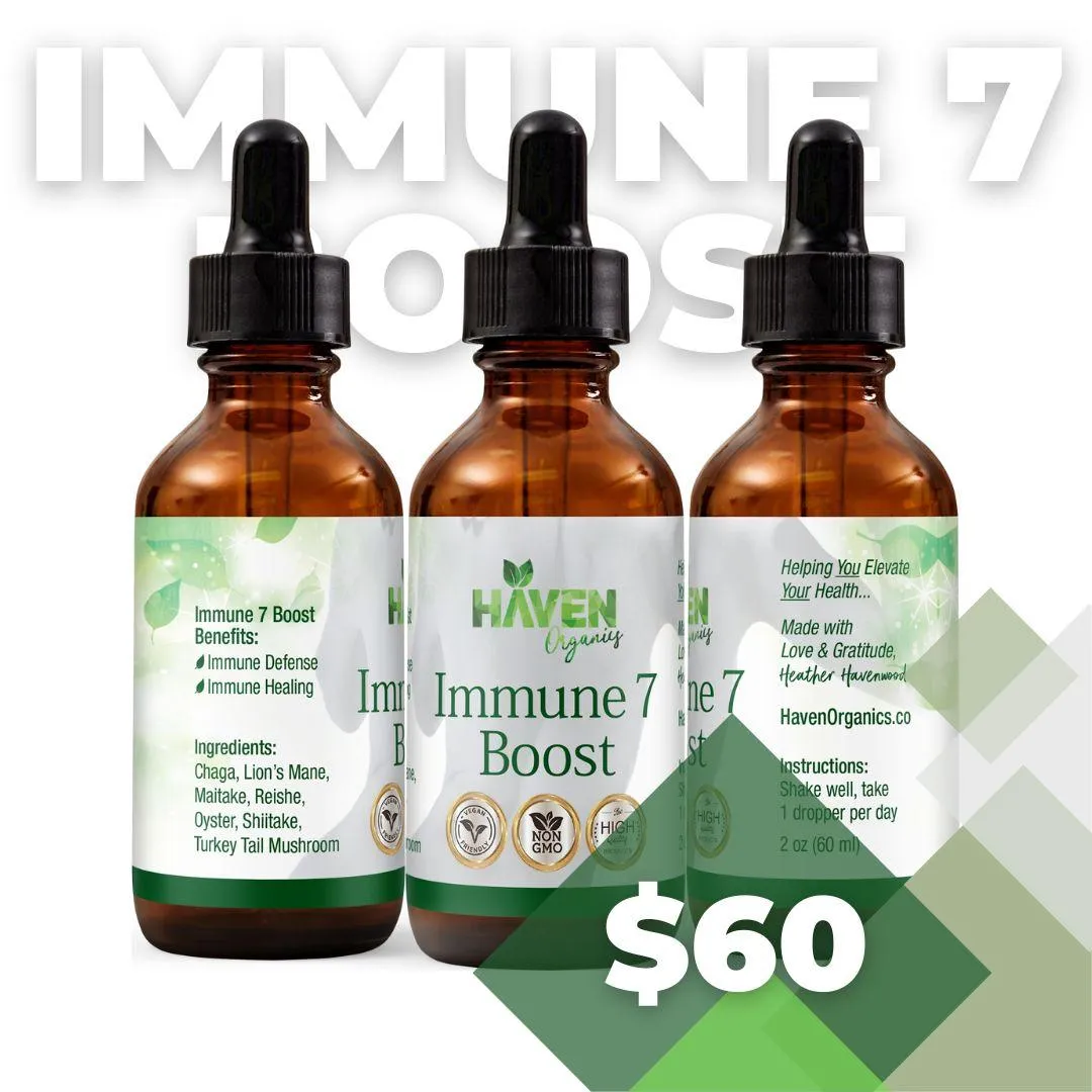 Immune 7 Boost | Haven Organics by Heather Havenwood |Mushroom Wellness Supplements