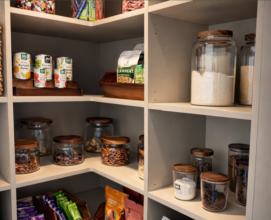 pantry designed for fast weekday mornings with straighen up homes