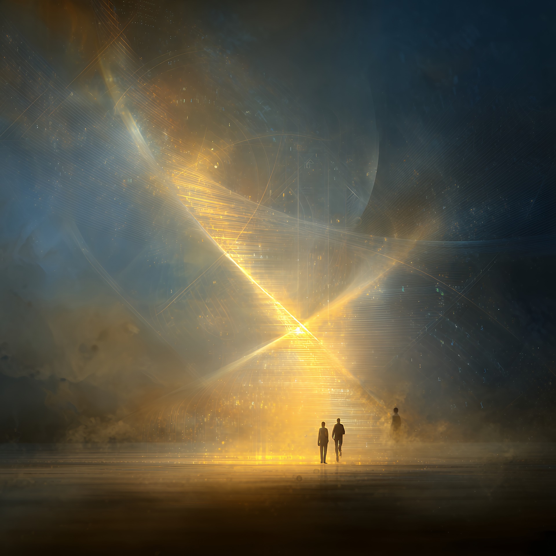 Abstract geometric tarot cards representing insight and strategy
