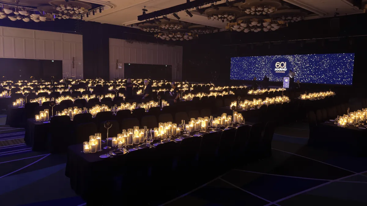 Corporate Event Candle Styling at Crown Perth