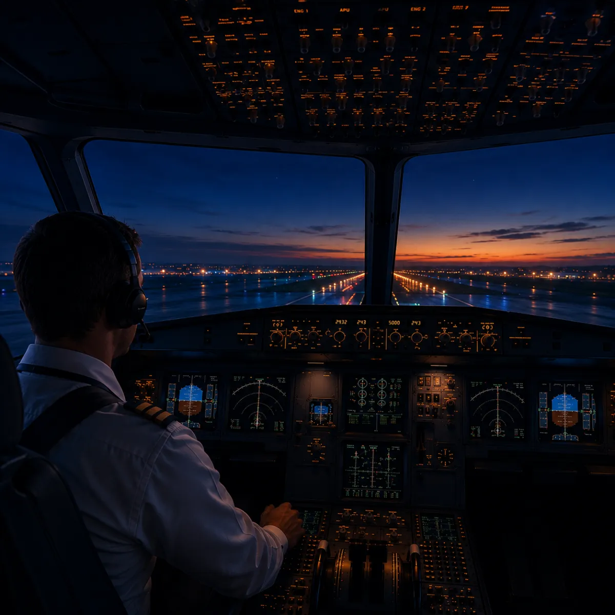 Modern flight deck representing commercial aviation pilot shortage