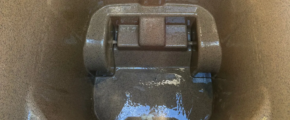 clean sanitized trash bin interior