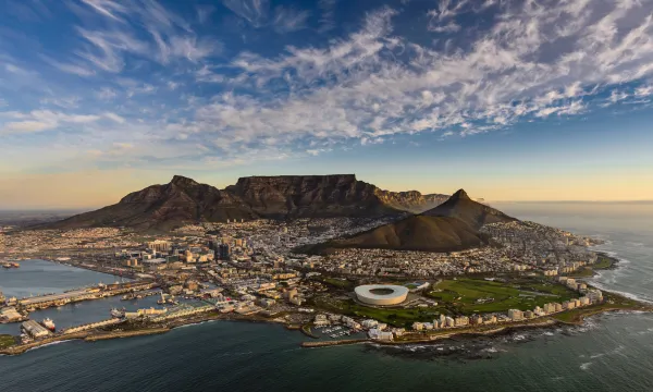 Luxury Africa cruise Table Mountain view