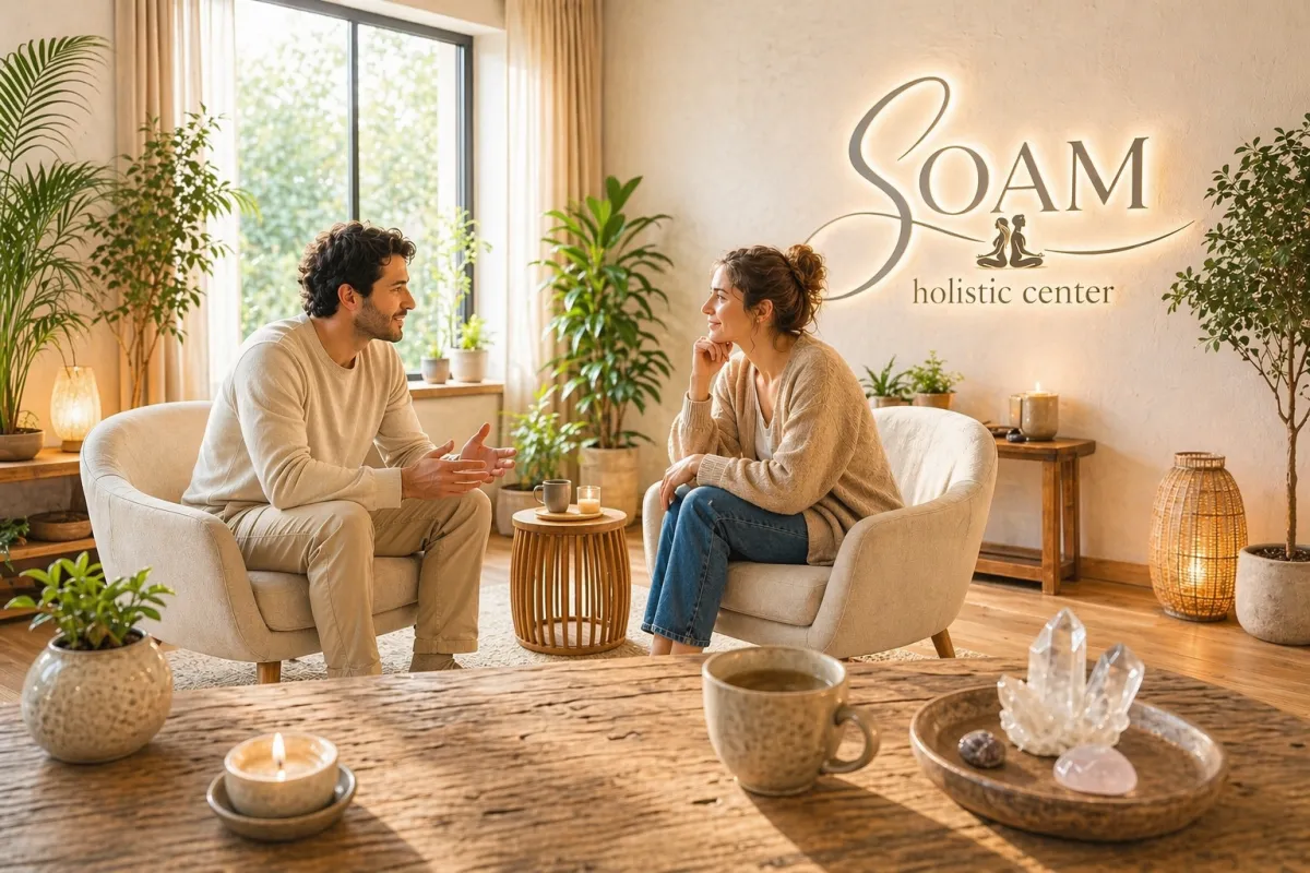 two people in a holistic coaching session