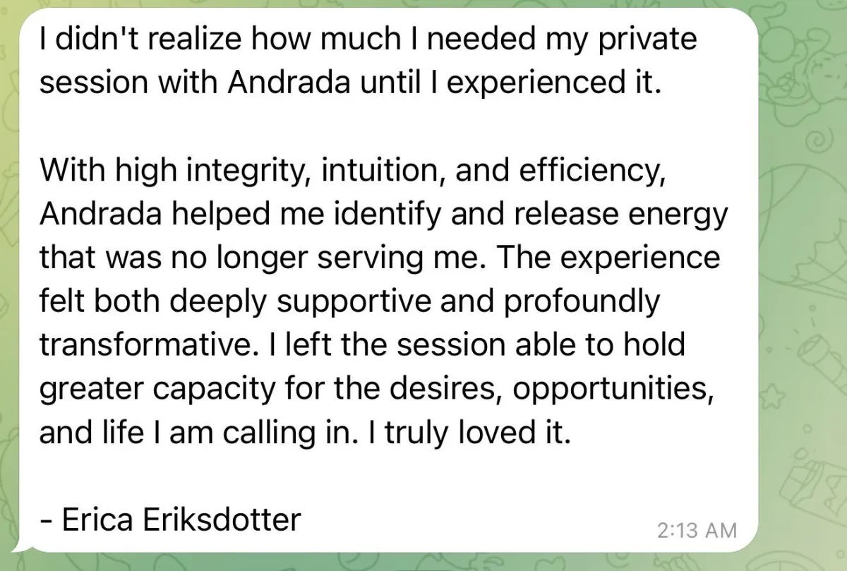 andrada feeling aive aligned and magnetic