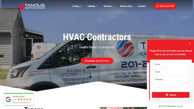 HVAC websites, lead generation websites