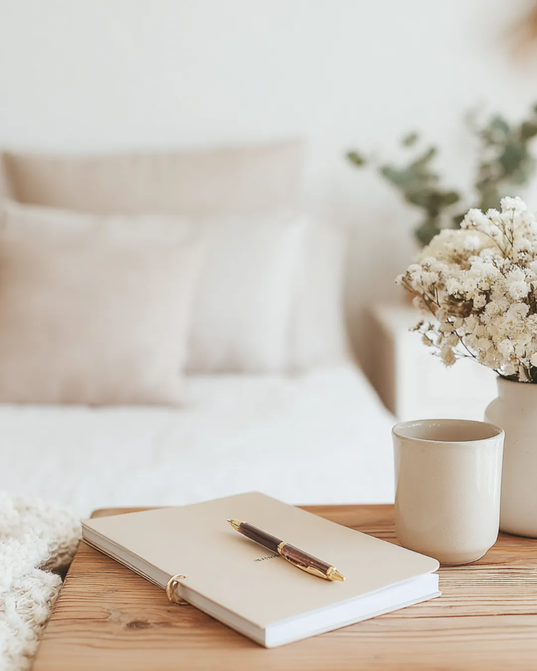 clarity journal planner calm coffee on table