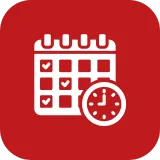 Calendar icon representing flexible scheduling for home inspections in Orlando, FL available Monday through Saturday.