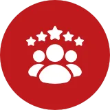 Five-star rating icon showing top-rated home inspection service in Orlando, FL.