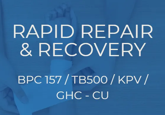 Rapid Repair and Recovery peptide therapy with BPC 157, TB500, KPV, and GHC-CU to accelerate healing, reduce inflammation, and support tissue repair at Hormone Treatment Centers in Overland Park, KS