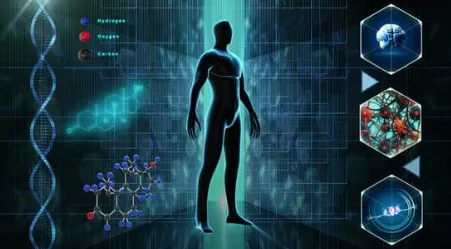 Visual representation of human body composition, cellular structure, and hormone balance used by Hormone Treatment Centers for metabolic optimization.