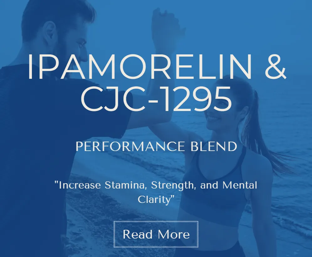 Performance Blend peptide therapy with Ipamorelin and CJC-1295 to boost growth hormone, muscle recovery, fat loss, and vitality at Hormone Treatment Centers in Overland Park, KS