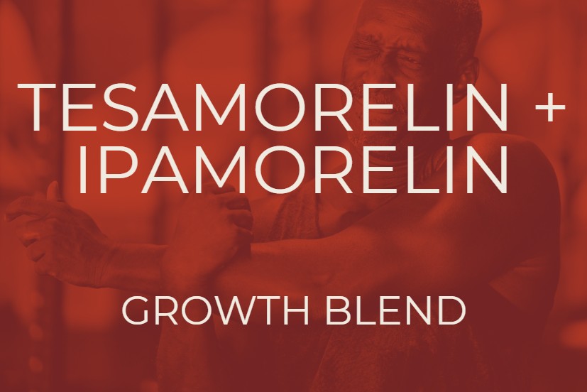 Tesamorelin and Ipamorelin Growth Blend peptide therapy supporting recovery, lean muscle preservation, metabolic health, and body composition optimization.