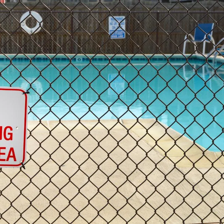 Chain Link Fence around the pool area