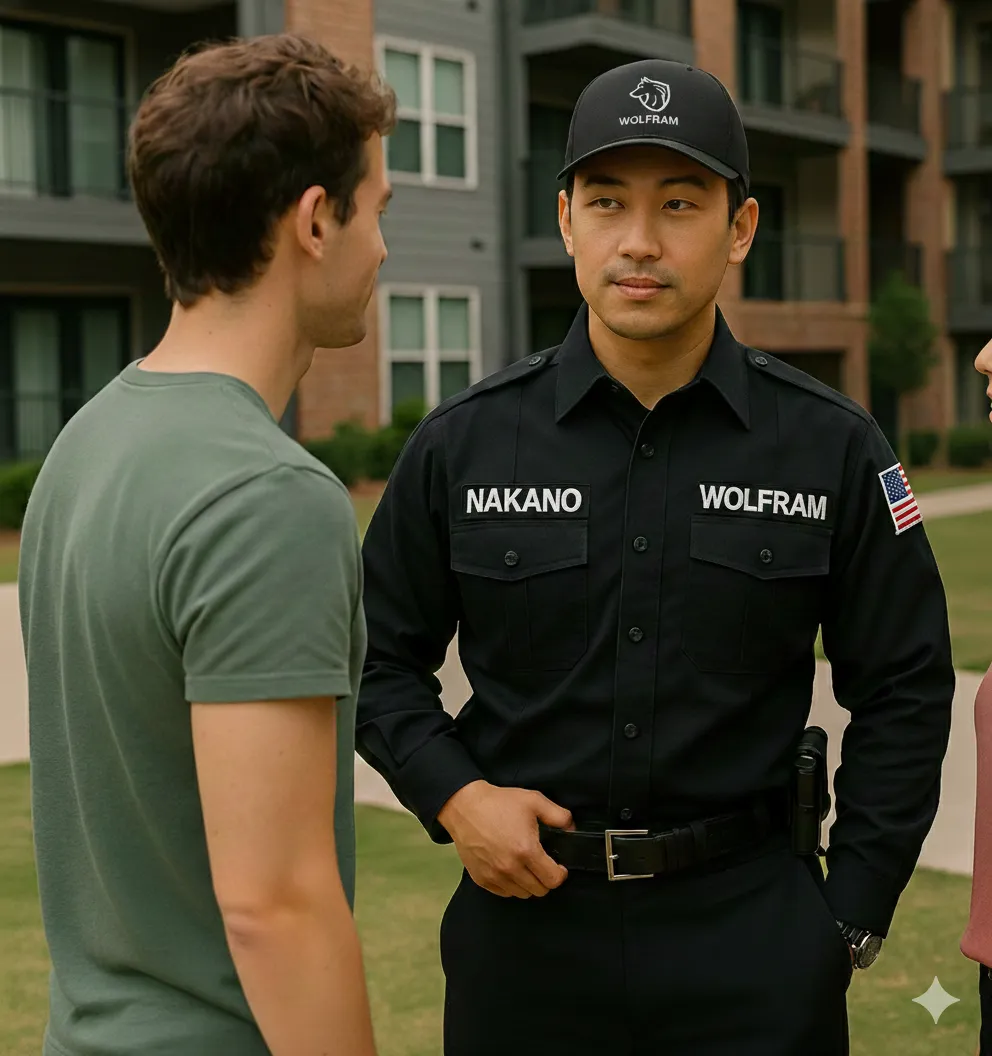 A wooden block spelling security on a table