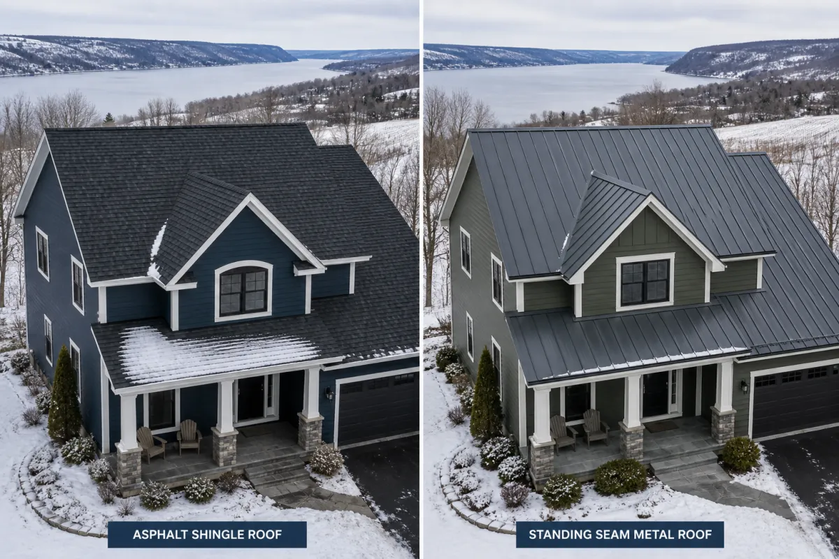 Asphalt Shingles vs. Standing Seam Metal