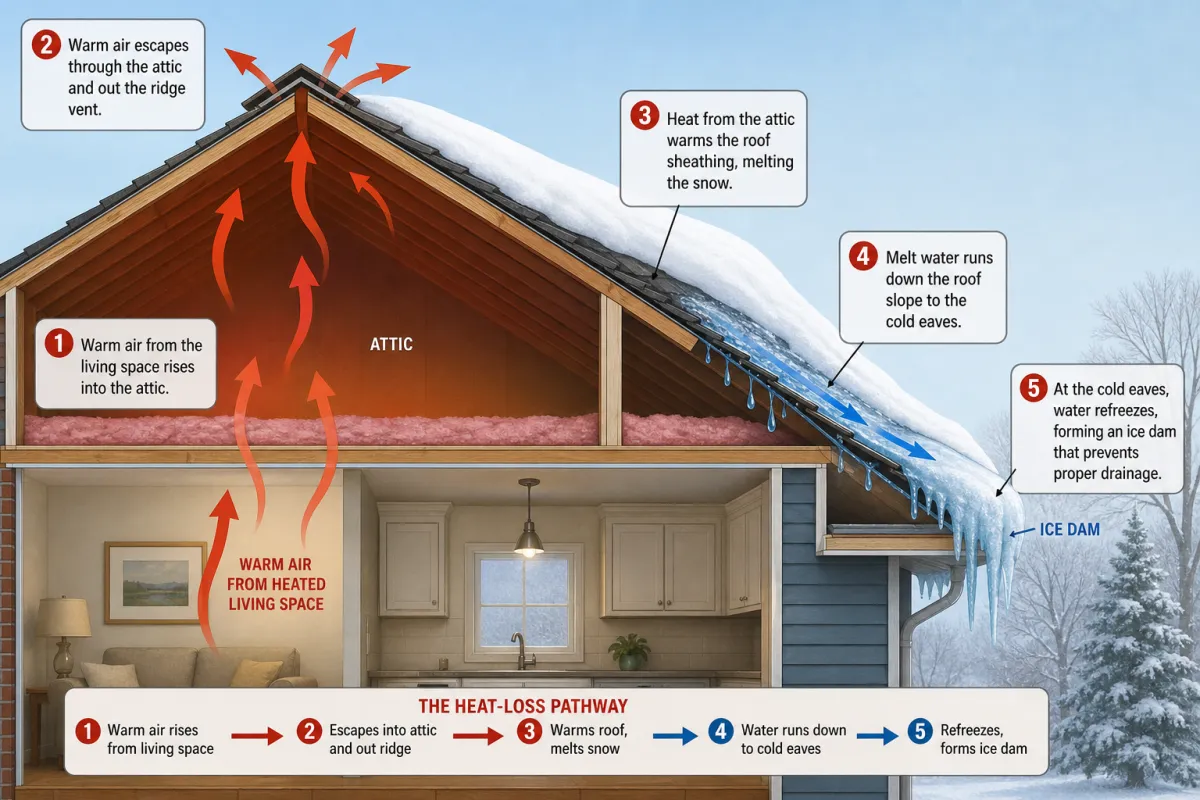 What Are Ice Dams and How Do They Destroy Roofs in the Finger Lakes Every Winter?