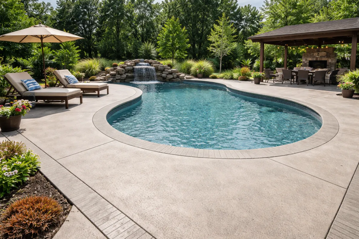Smooth Poolside Concrete Finish | Over The Top Concrete