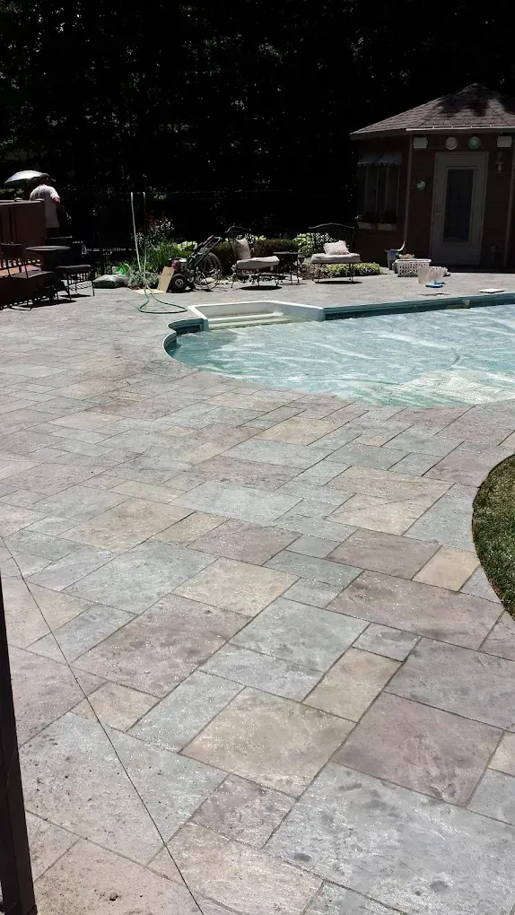 Stamped Concret Overlay | Over The Top Concrete