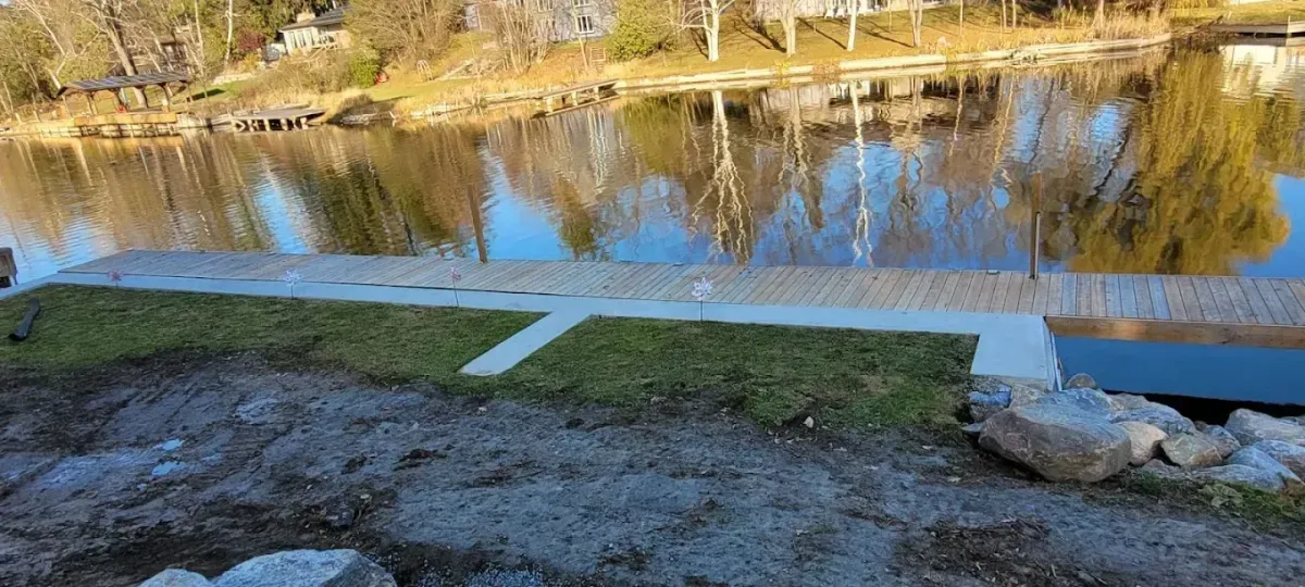 Concrete Reaining Wall for DockNew Concrete Slab | Over The Top Concrete