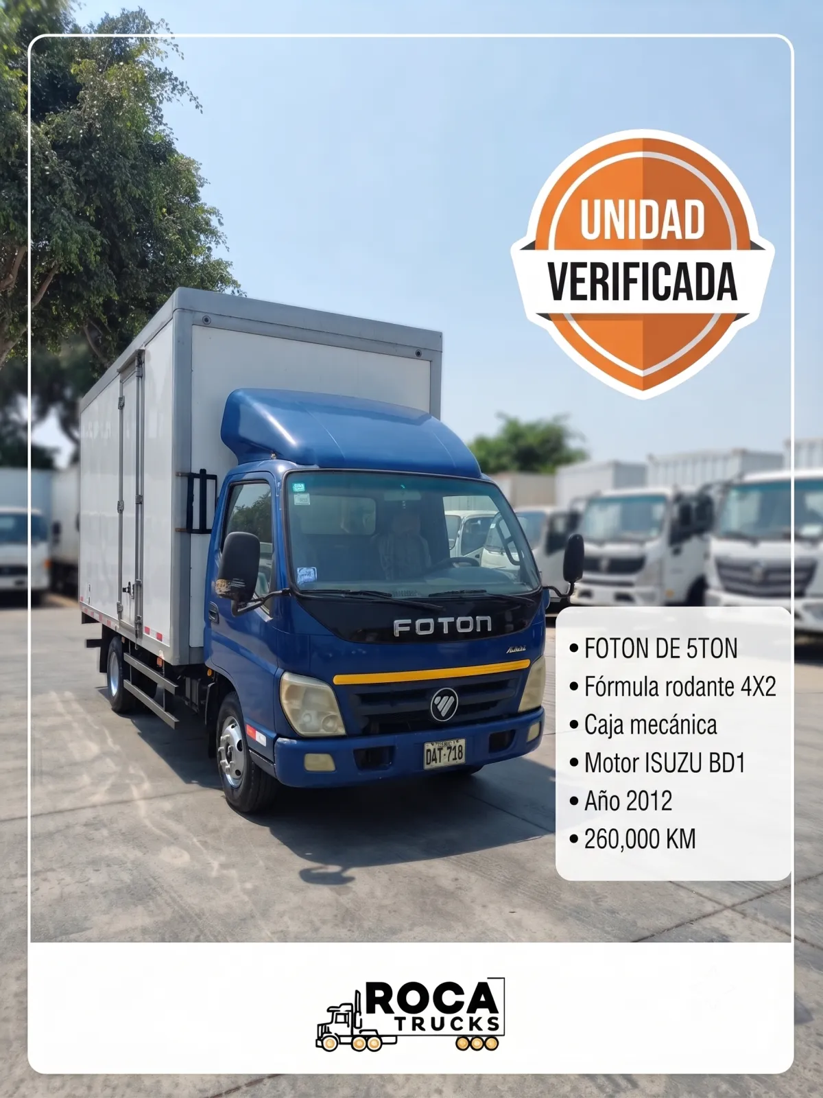Camión Foton S8 usado en venta Lima Perú - Roca Trucks marketplace de camiones