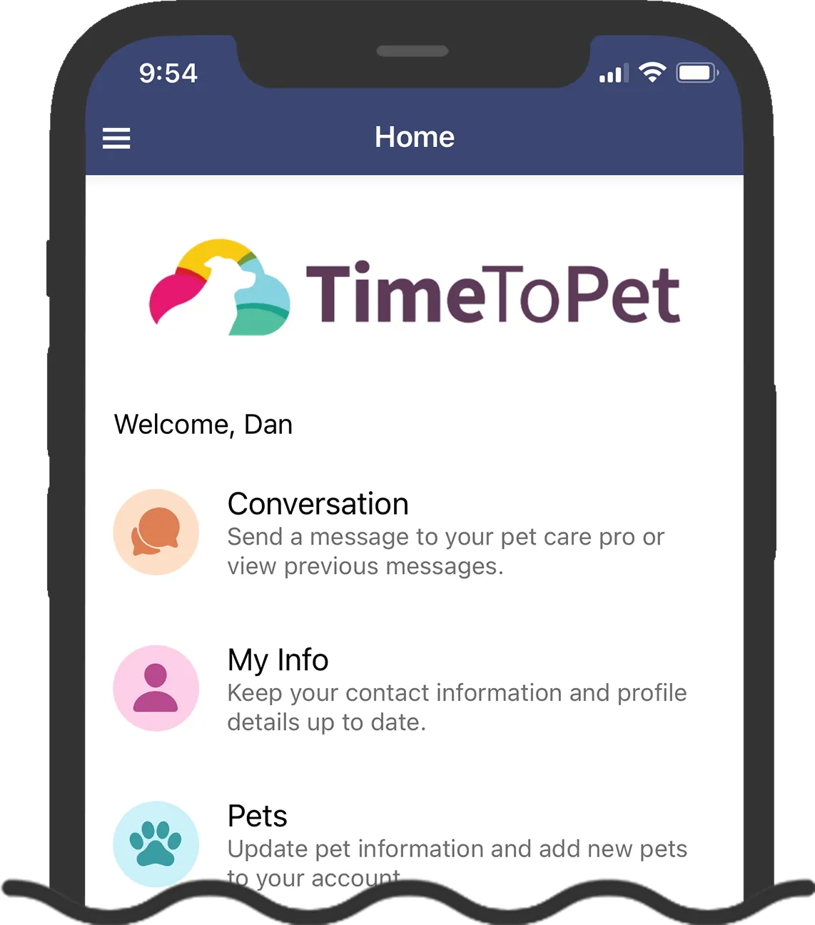 time to pet client portal
