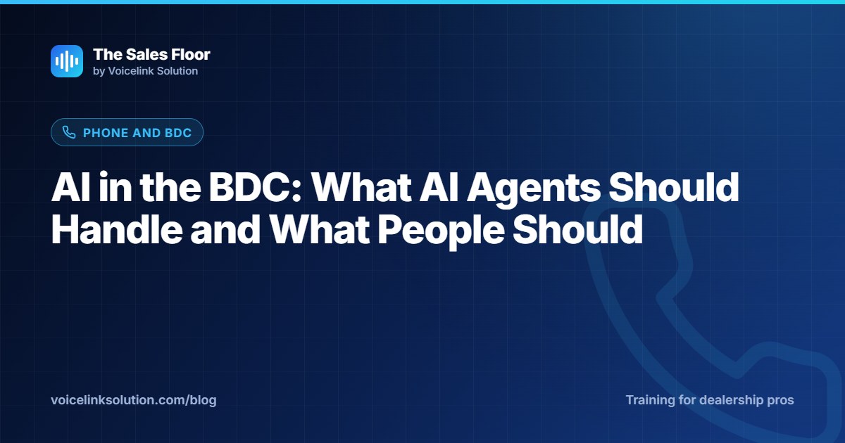 AI in the BDC: What AI Agents Should Handle and What People Should