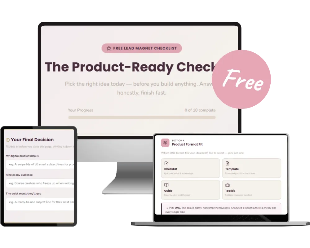 Product Ready Checklist Mockup