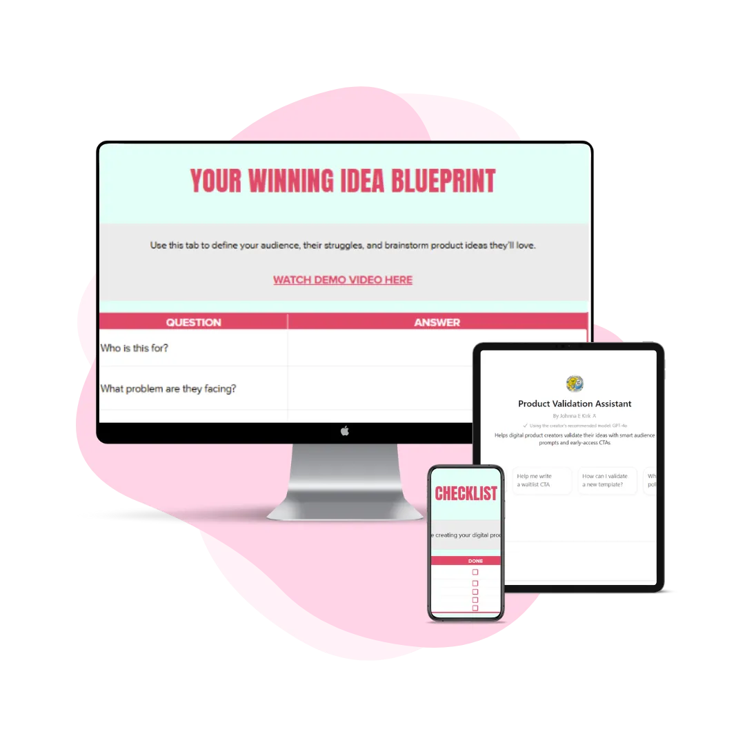 Winning Idea Blueprint Mockup