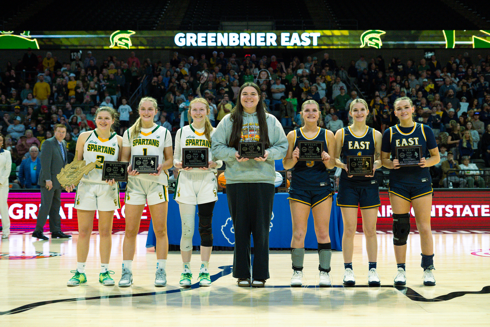 HS Girls Basketball: Greenbrier East state champions Kennedy Stewart and Ava Workman captain AAA all-state team