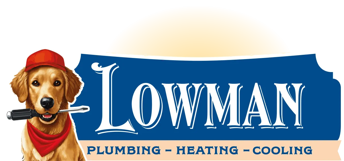 SouthTowne logo featuring a friendly dog holding a wrench, representing plumbing, heating, and cooling services in Centerville and Dayton, OH.