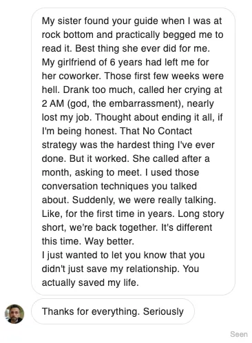 before and after breakup success story