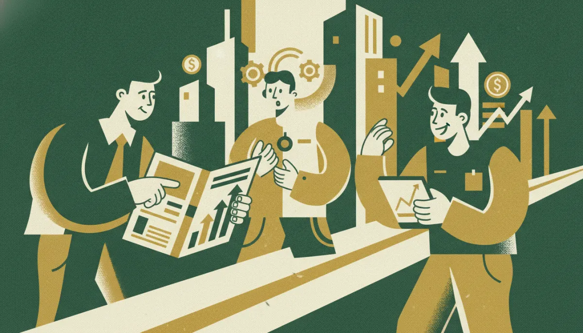 Woodcut illustration for Coaching Founders to Read Their Own Financials.