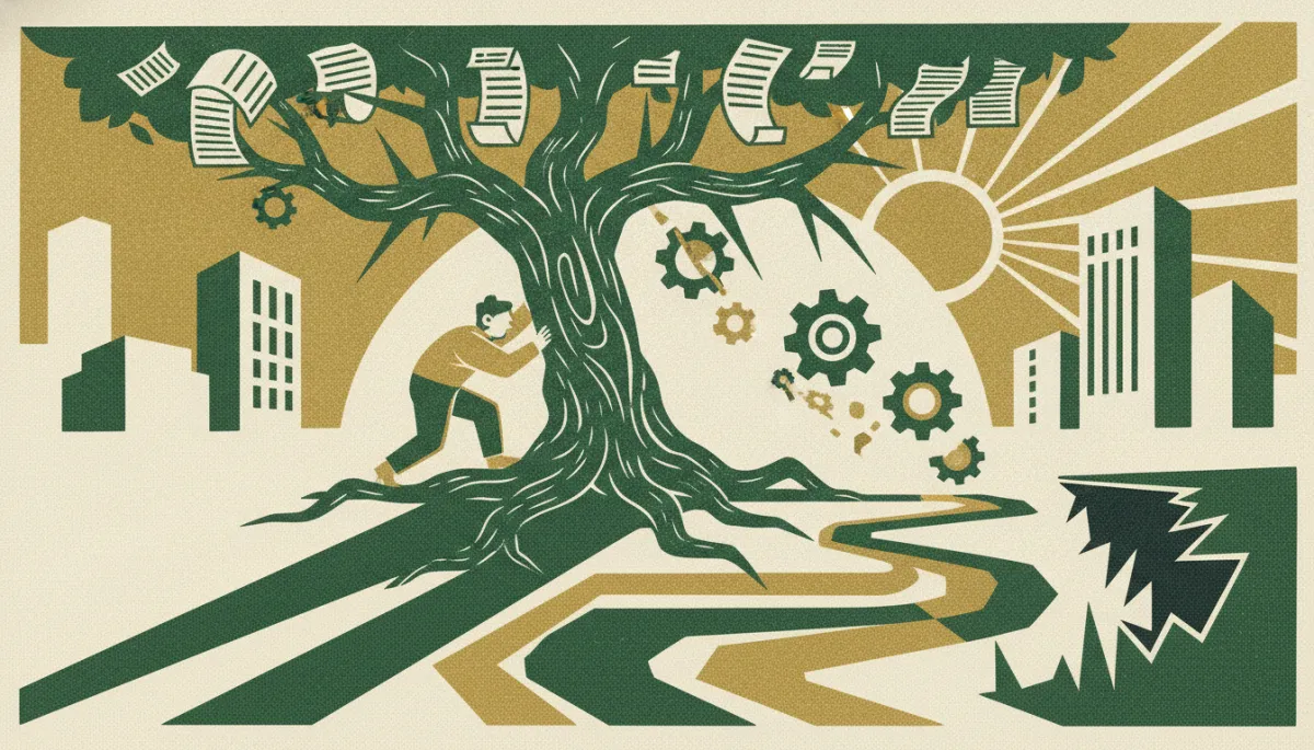 Woodcut illustration for Vendor and Contract Risk: The Clauses That Quietly Cost You in 2026.