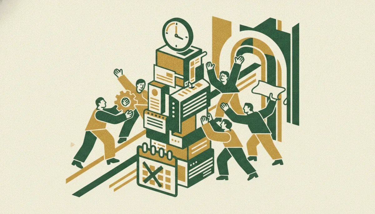 Woodcut illustration for The Modern Month-End Close Stack That Saves You a Week in 2026.