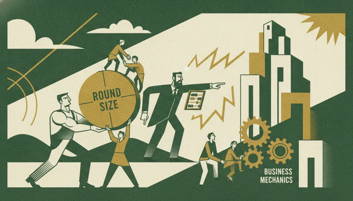 Woodcut illustration for How Much to Raise: Sizing the Round to the Milestone.