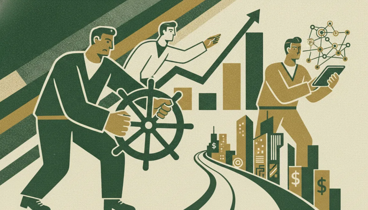 Woodcut illustration for Driver-Based Forecasting for Non-Finance Founders.