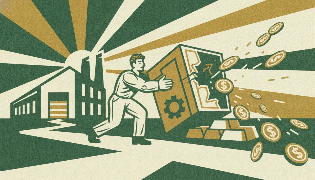 Woodcut illustration for Inventory Is Cash in Disguise: Freeing Working Capital in a Product Business.