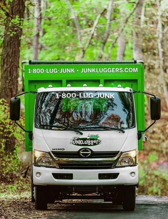 garbage bags on gray metal tank