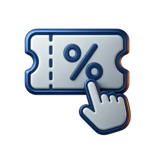 3D floating shopping bag icon