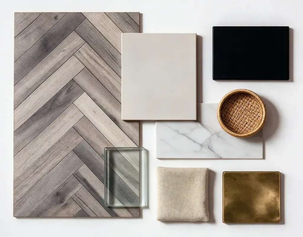 Moodboard for transitional style kitchen