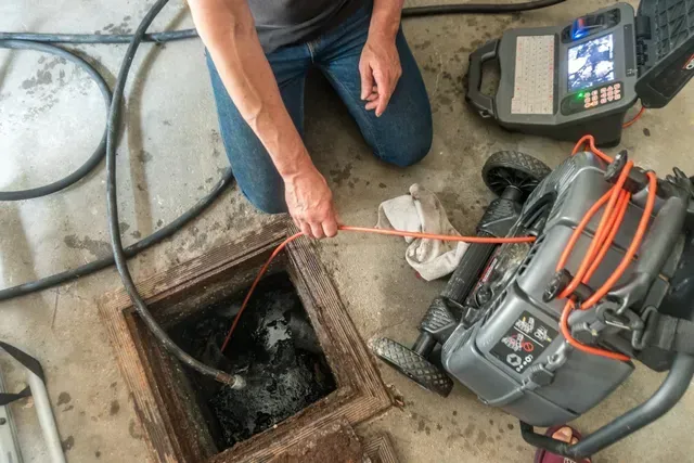 Tree roots in old sewer lines can block flow completely—video scopes reveal hidden root webs causing recurring drain issues.
