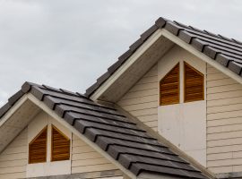 house with Gray roof