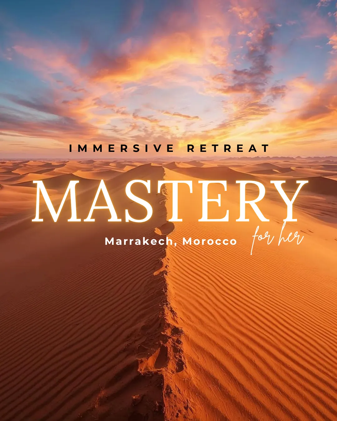 The Mastery Retreat — women's immersive retreat in Marrakech Morocco January 2027