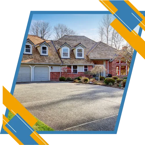 New concrete driveway installation at a home in Sanford, NC