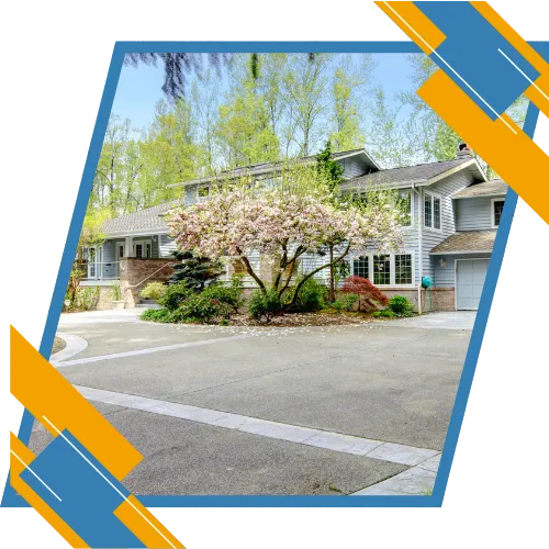 Residential concrete driveway service with smooth finish